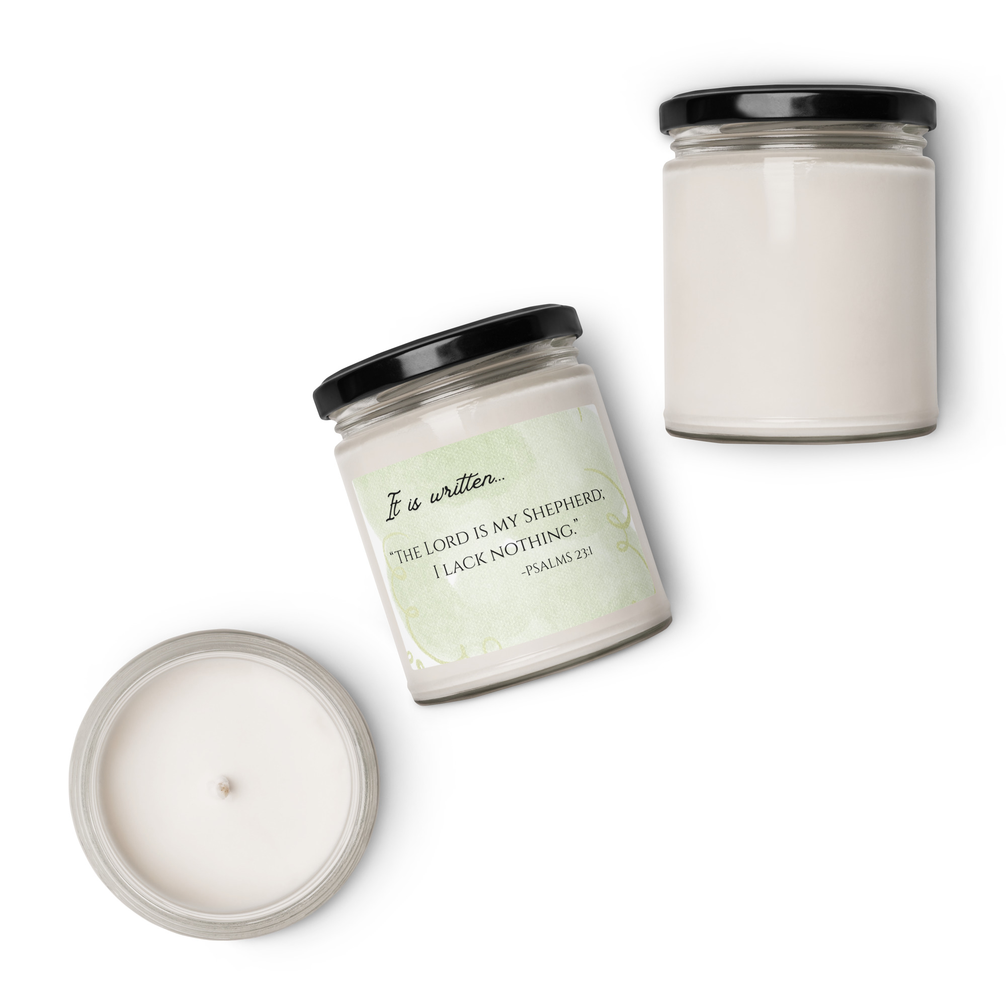 Scented Soy Candle - PSALMS 23:1 - Image 6