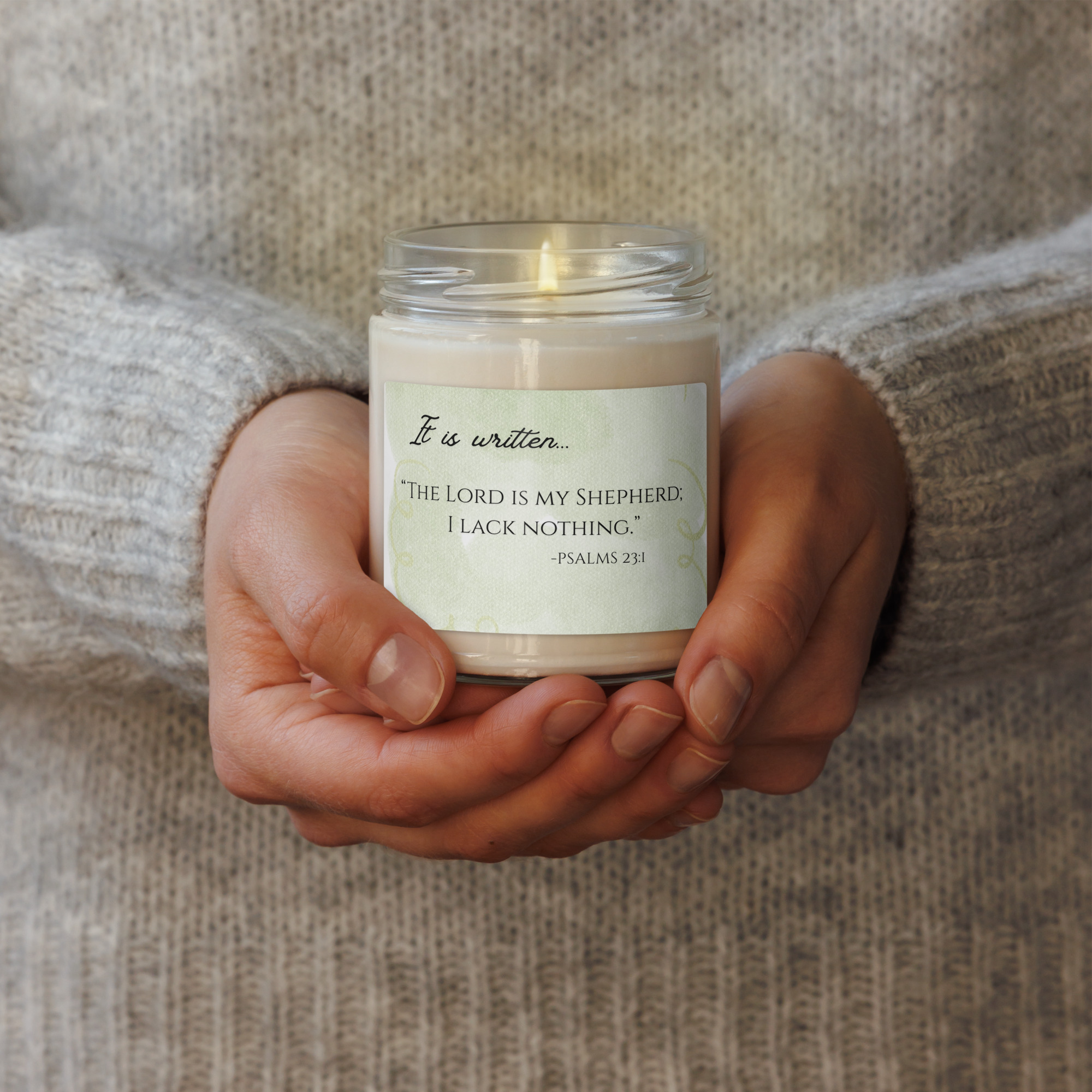 Scented Soy Candle - PSALMS 23:1 - Image 5