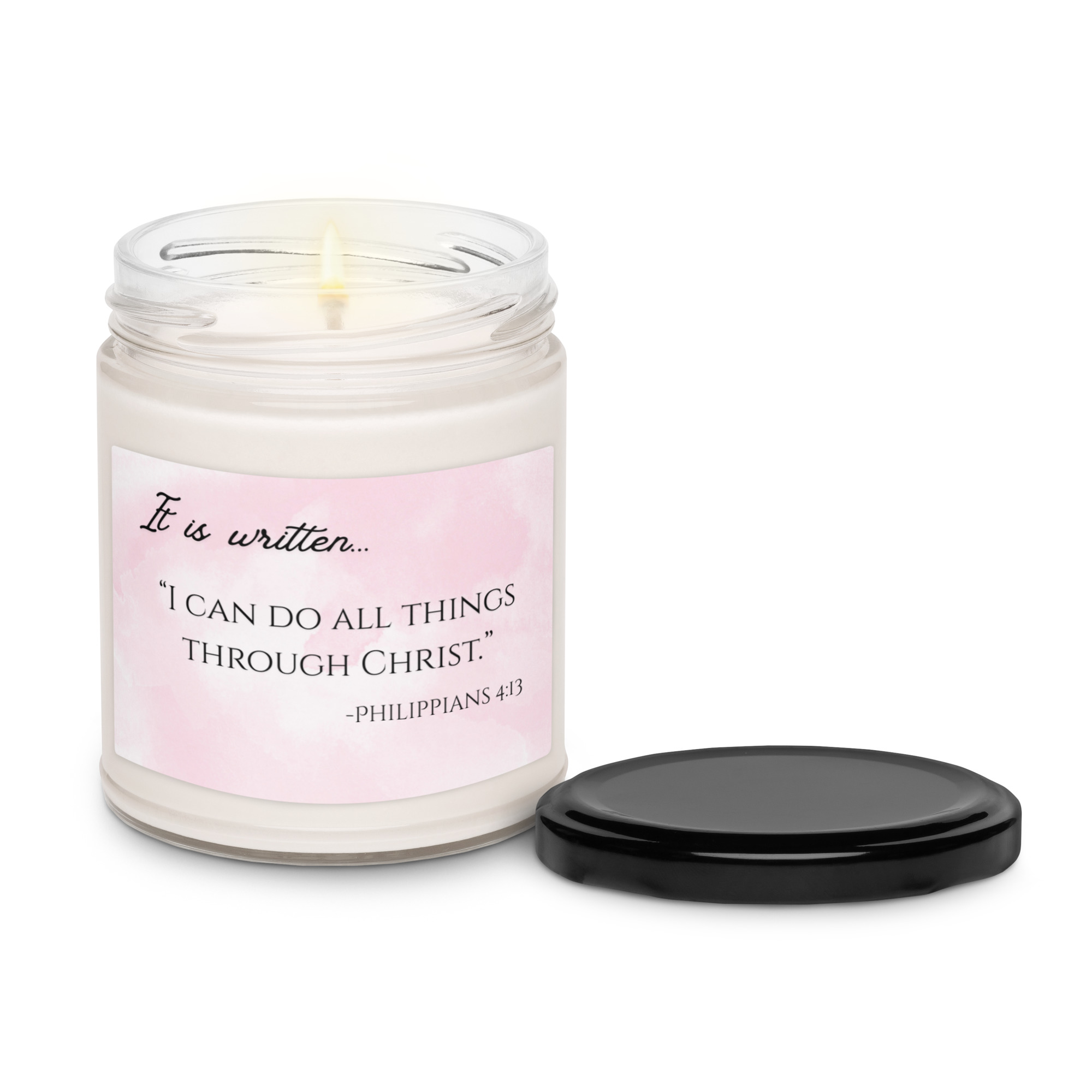 Scented Soy Candle - I CAN DO ALL THINGS - Image 5