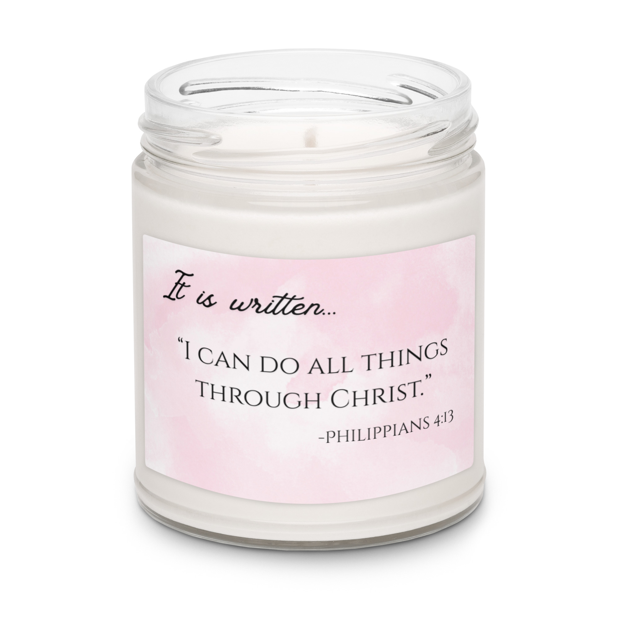 Scented Soy Candle - I CAN DO ALL THINGS - Image 4