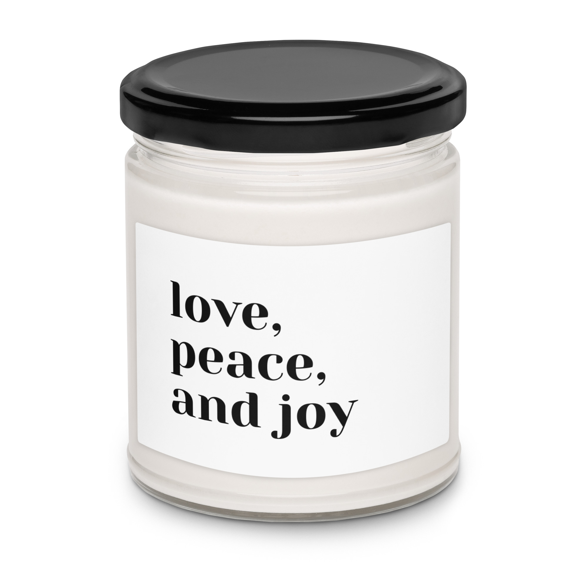 Scented Soy Candle - LOVE PEACE JOY