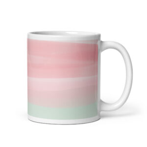 White Glossy Mug - Watercolors